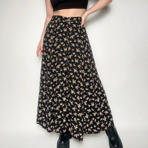 VINTAGE 90s MAXI FLORAL SKIRT